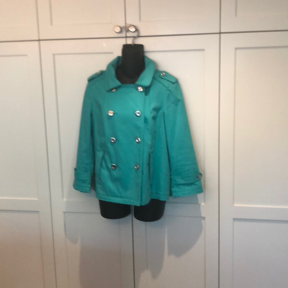 Mint green button blazer from Black white